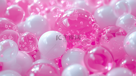粉色圆形气泡唯美简约的背景3