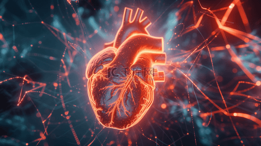 心脏解剖背景图片_身体血管纹理背景14