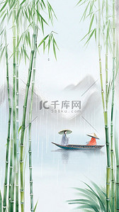 清新春天清明节山水风景背景图片