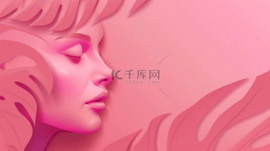 粉色质感女神头像的设计背景4