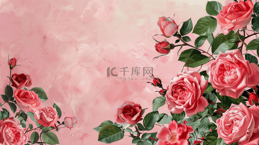 头像圆框背景图片_春季女神节花朵简约唯美的背景1