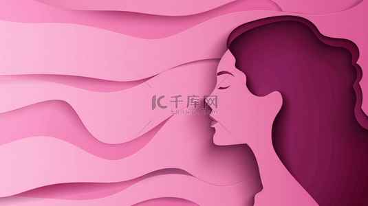 粉色背景图片_粉色质感女神头像的设计背景1