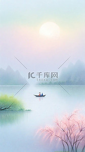 中春分背景图片_春和景明春天清明节雨中风景1图片