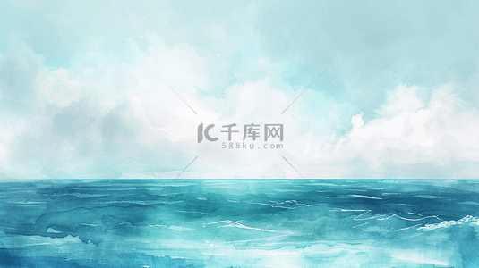 蓝色梦幻朦胧大海景色艺术的背景10