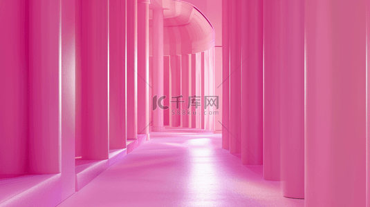 粉色室内设计背景图片_粉色空间感质感室内设计走廊的背景13