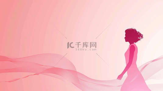 粉色质感女神头像的设计背景3