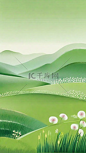 山清明背景图片_绿色清新春天清明节风景6素材
