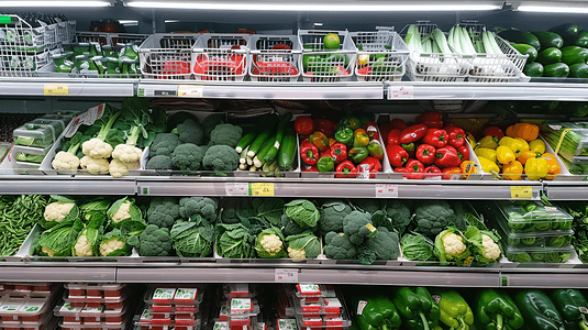 超市货架各式蔬菜15