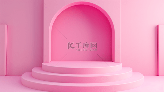 粉色室内门型舞台装饰设计的背景2