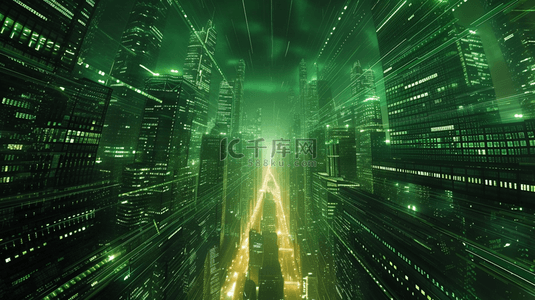 绿色城市智能夜晚灯光空间感的背景11