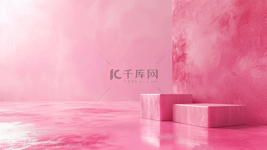 粉色立体门型方块空间室内装饰的背景3