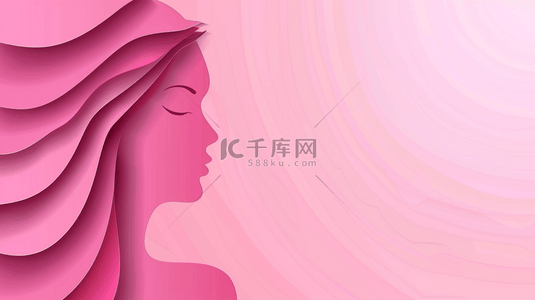 粉色质感女神头像的设计背景2
