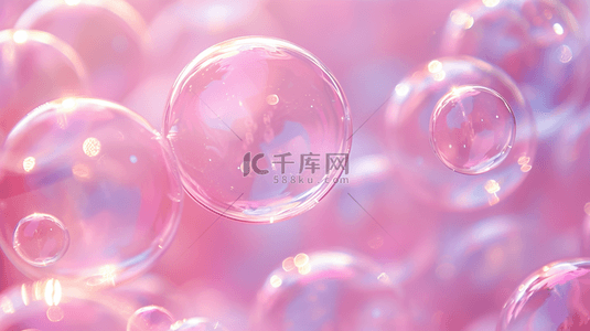 梦幻气泡背景背景图片_粉色透明泡泡浪漫背景11