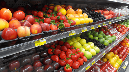 超市货架多种水果5