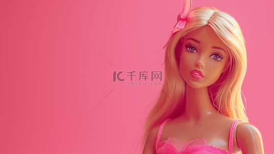 美丽女神背景图片_粉色芭比娃娃造型的女神背景1