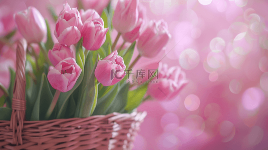 浪漫38女神节玫瑰花花朵花束的背景10