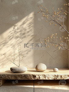 天然竹子岩石产品展台设计图