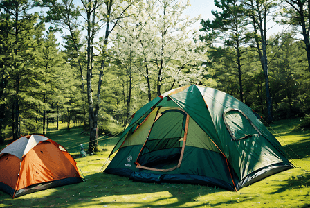 春季户外露营帐篷摄影图8