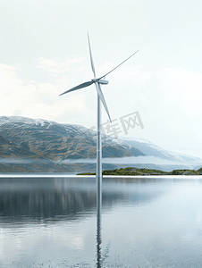 太阳能能摄影照片_风车发电储能新能源