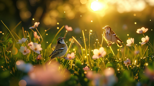 春天户外森林里小鸟的摄影3高清摄影图