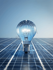 工业太阳能电池板模型节能灯泡