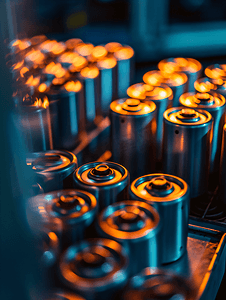锂电池隔膜摄影照片_制造的三元锂电池