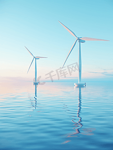 风力发电机图片摄影照片_风力发电机低碳生活新能源