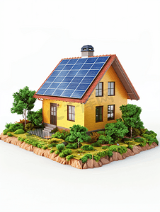 安装太阳能电池板的房子