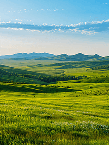 内蒙古那日斯太草原牧场景观