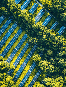 太阳能能摄影照片_屋顶的光伏农场新能源