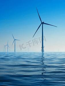 清洁能源的海上风力涡轮机
