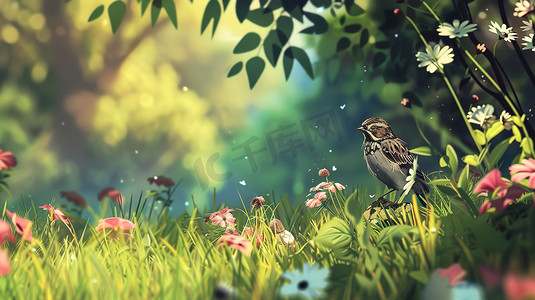 春天户外森林里小鸟的摄影7高清图片
