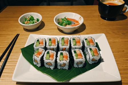 盘子里的寿司摄影图片7