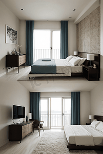 大户型现代风卧室装修效果图8图片