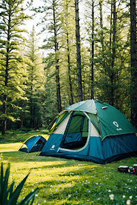 营地搭建的帐篷摄影图9