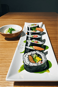 美味的寿司摄影配图1