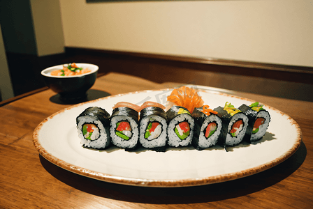 盘子里的寿司摄影图片8