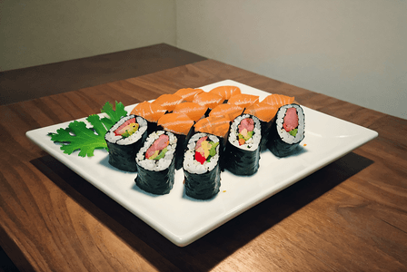 盘子里的寿司摄影图片4