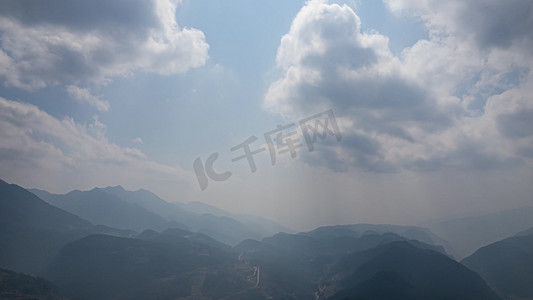 重庆武陵山大裂谷自然风光航拍模板