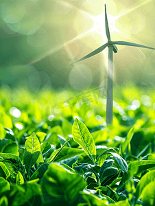 绿野摄影照片_绿野风车风电新能源