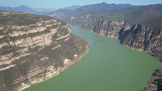 河南黄河三峡景区自然风光航拍