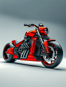 红色的电动摩托车