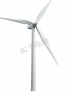 绿色环保风车摄影照片_风力发电机风电新能源