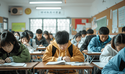 教学课件摄影照片_教学教育一些学生在课室上课