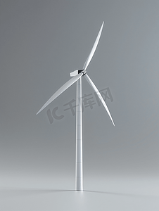 仰拍大风车风力发电设施