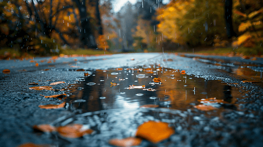 下雨天的路面摄影73