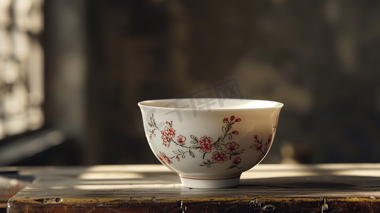 中式青花瓷茶碗的摄影22照片