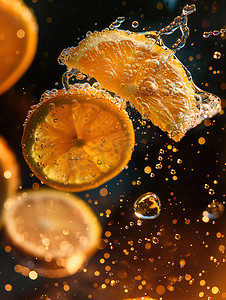 商业微距水果摄影橙子摄影配图