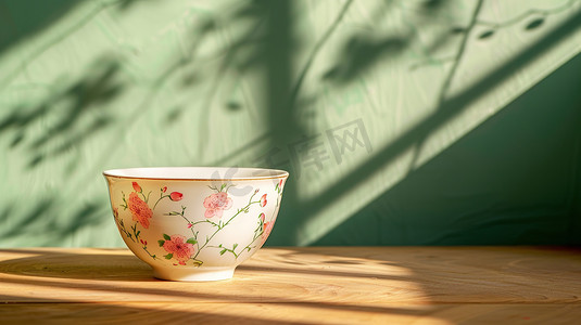 陶瓷简约摄影照片_中式青花瓷茶碗的摄影8照片