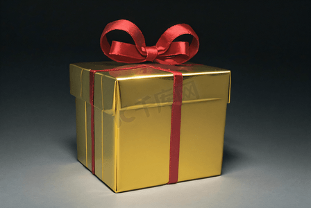 金色精致礼品盒子摄影图4